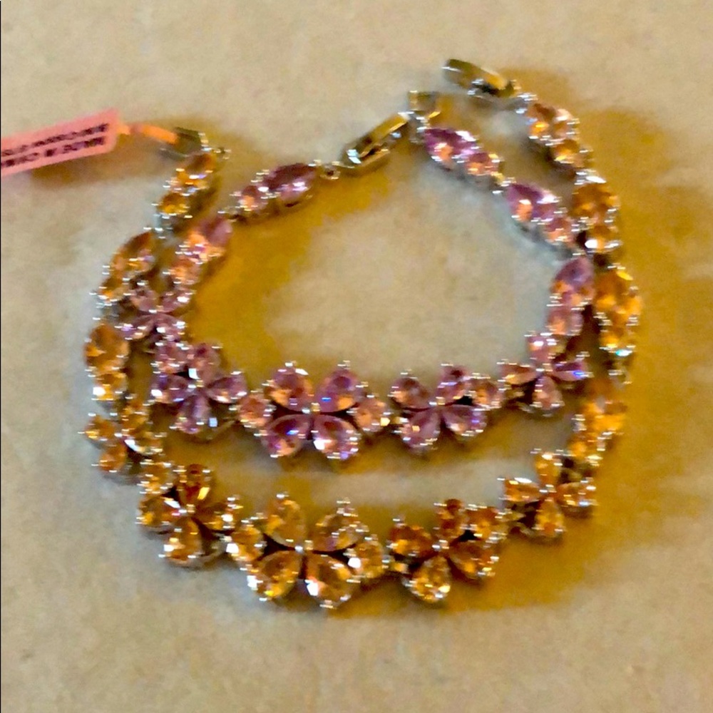 1- pink-7” 1-8” Champagne sapphire925 STS platinum